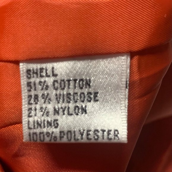 Talbots Orange Blazer Jacket Women’s Size 4P Buttons Lined Jacquard - Picture 5 of 7
